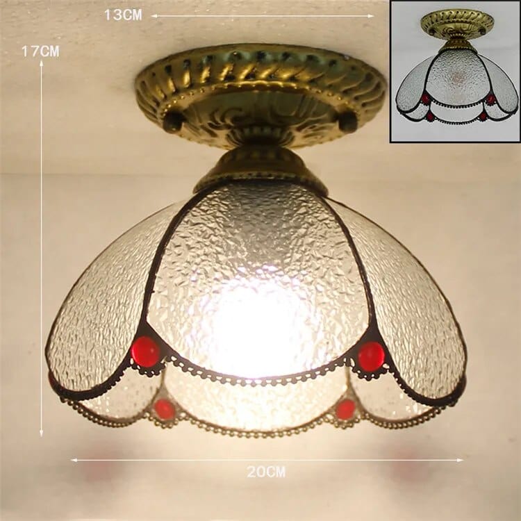 Plafonnier Led en verre design avec ampoule 7W E27 | Marco Lucetti R.