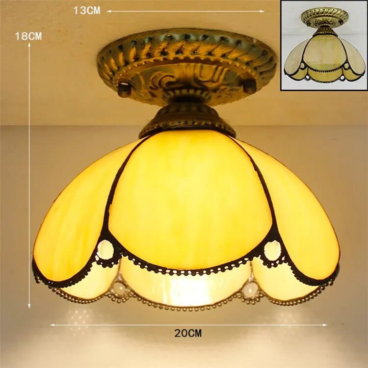 Plafonnier Led en verre design avec ampoule 7W E27 | Marco Lucetti T