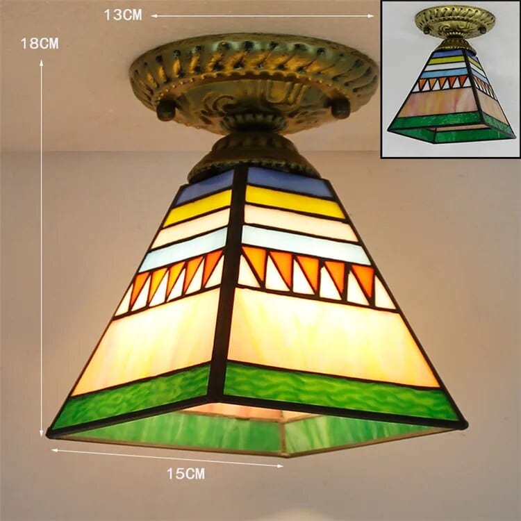 Plafonnier Led en verre design avec ampoule 7W E27 | Marco Lucetti V