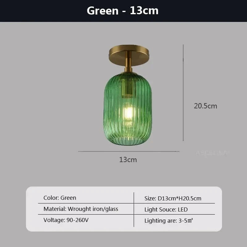 Plafonnier LED en verre style nordique minimaliste pour intérieur - Collection Nordik Glow | Marco Lucetti C13CMG / Lumière chaude