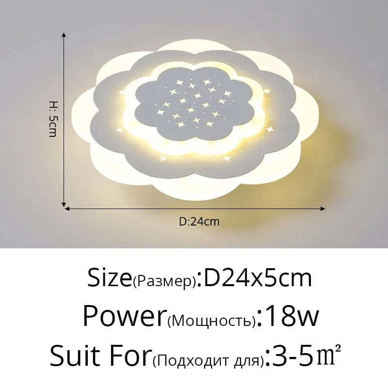 Plafonnier LED encastré acrylique Starlight pour balcon | Marco Lucetti Style A D24x5cm 18W / Blanc froid