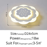 Plafonnier LED encastré acrylique Starlight pour balcon | Marco Lucetti Style A D24x5cm 18W / Blanc froid