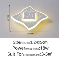 Plafonnier LED encastré acrylique Starlight pour balcon | Marco Lucetti Style D D24x5cm 18W / Blanc chaud