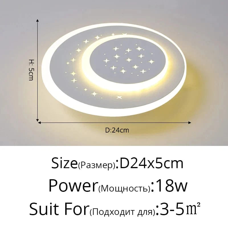 Plafonnier LED encastré acrylique Starlight pour balcon | Marco Lucetti Style F D24x5cm 18W / Blanc chaud