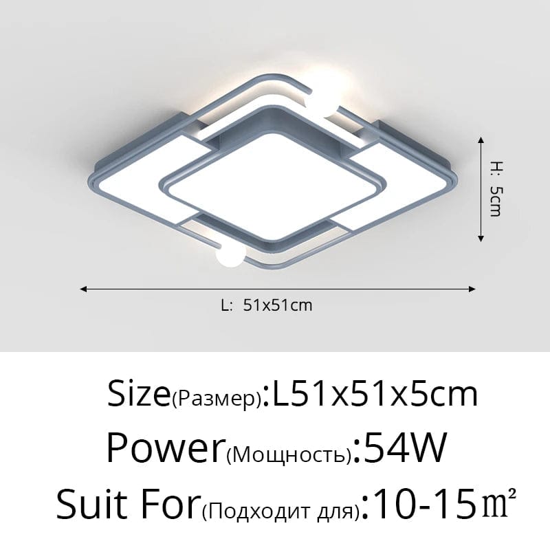 Plafonnier LED Encastré Carré Moderne et Créatif | Marco Lucetti