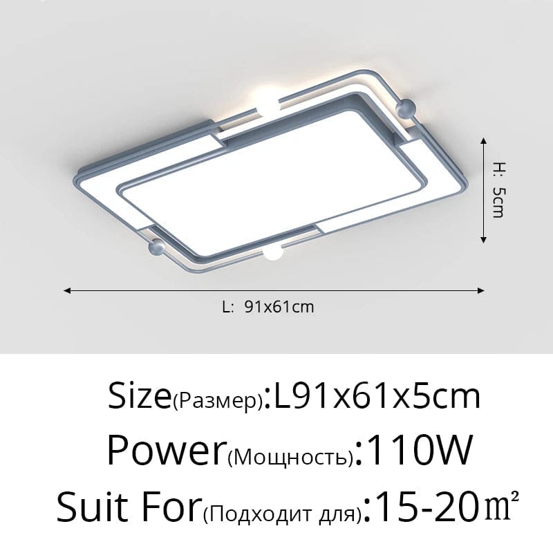 Plafonnier LED Encastré Carré Moderne et Créatif | Marco Lucetti