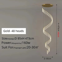 Plafonnier LED encastré de style décoratif pour intérieur - Ampoule incluse | Marco Lucetti A48heads 135w Or / Blanc froid, pas de télécommande