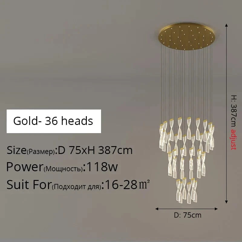 Plafonnier LED encastré de style décoratif pour intérieur - Ampoule incluse | Marco Lucetti B 36 têtes Or / Blanc froid, pas de télécommande