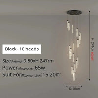 Plafonnier LED encastré de style décoratif pour intérieur - Ampoule incluse | Marco Lucetti Têtes A18 65wNoir / Blanc froid, pas de télécommande