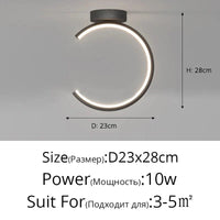 Plafonnier LED Encastré Moderne Étoile pour Allées, Salons et Entrées | Marco Lucetti 9062 Noir D23x28cm / Blanc froid