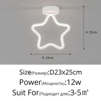 Plafonnier LED Encastré Moderne Étoile pour Allées, Salons et Entrées | Marco Lucetti Étoile Blanc D23x25cm / Blanc chaud