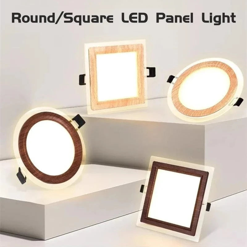 Plafonnier LED encastré Ultra-mince Bois d'Ébène | Marco Lucetti