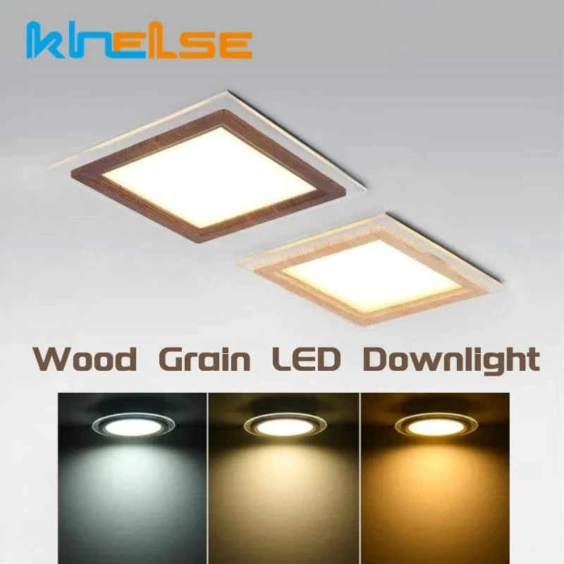 Plafonnier LED encastré Ultra-mince Bois d'Ébène | Marco Lucetti