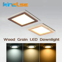 Plafonnier LED encastré Ultra-mince Bois d'Ébène | Marco Lucetti