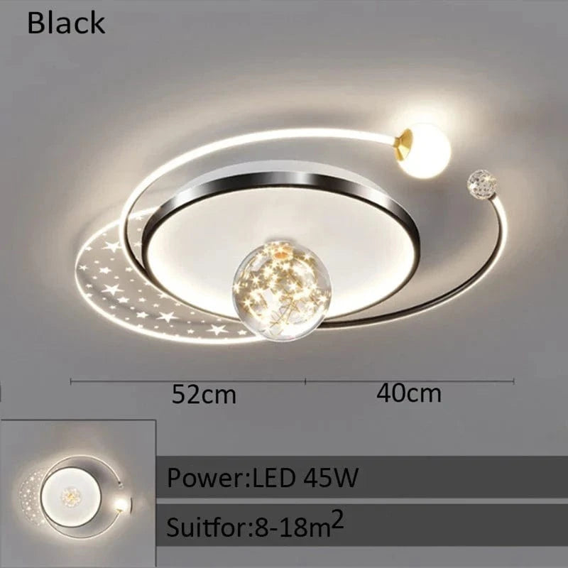 Plafonnier LED Enfant Fun | Marco Lucetti A noir / 3 couleurs modifiables