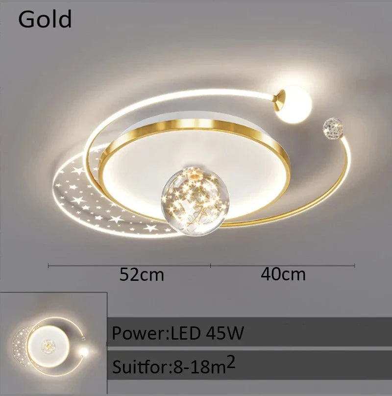 Plafonnier LED Enfant Fun | Marco Lucetti A or / 3 couleurs modifiables