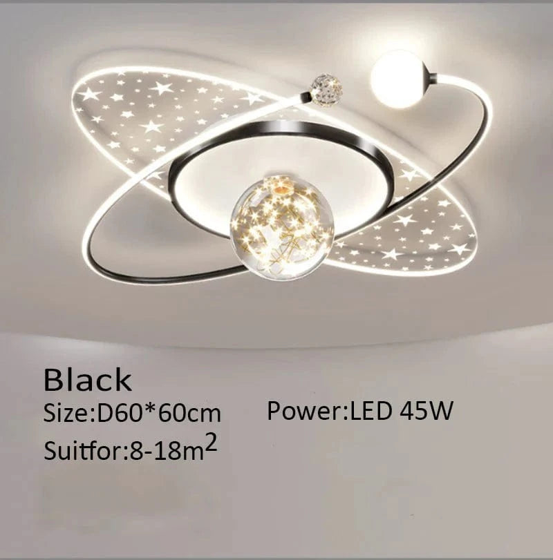 Plafonnier LED Enfant Fun | Marco Lucetti C Noir / 3 couleurs modifiables