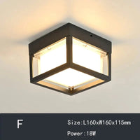 Plafonnier LED étanche pour extérieur - Idéal pour balcon, jardin, cour, carré ou rond | Marco Lucetti