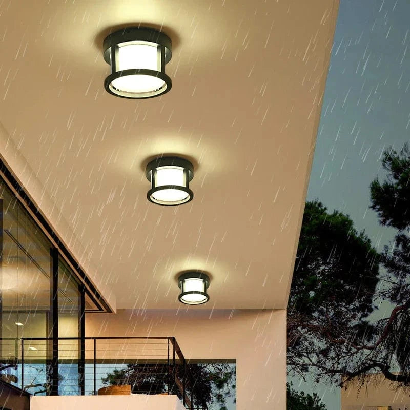 Plafonnier LED étanche pour extérieur - Idéal pour balcon, jardin, cour, carré ou rond | Marco Lucetti