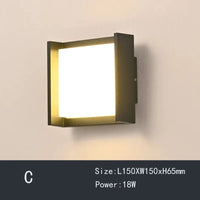 Plafonnier LED étanche pour extérieur - Idéal pour balcon, jardin, cour, carré ou rond | Marco Lucetti C / Blanc chaud