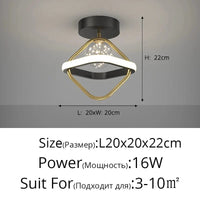 Plafonnier LED Étoilé : Design Exclusif | Marco Lucetti B Noir 16w / Blanc froid, pas de télécommande