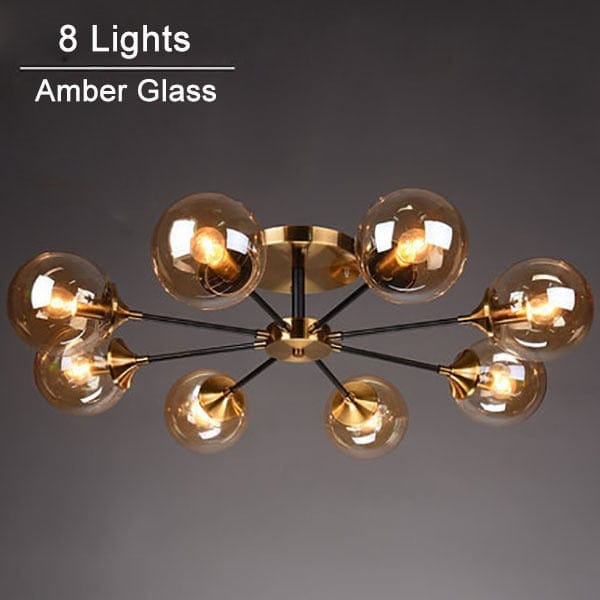 Plafonnier LED Étoilé Iraide | Marco Lucetti 8 lampes - Ambre / Chaude