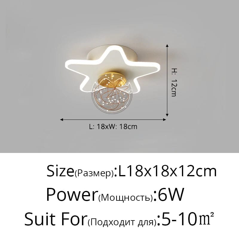 Plafonnier LED Etoile Lune | Marco Lucetti