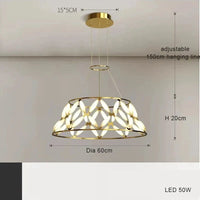 Plafonnier LED Fantaisie, Design Minimaliste et Moderne | Marco Lucetti Suspendu 60cm / Chrome / Intensité variable