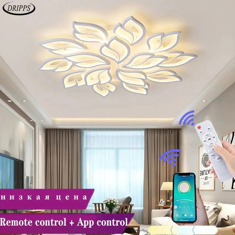 Plafonnier LED Fleur Acrylique Smart Control pour Hôtel et Café | Marco Lucetti