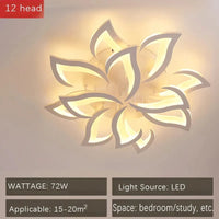 Plafonnier LED Fleur Acrylique Smart Control pour Hôtel et Café | Marco Lucetti 12 lumières 1