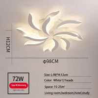 Plafonnier LED Fleur Acrylique Smart Control pour Hôtel et Café | Marco Lucetti 12 lumières 2