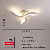 Plafonnier LED Fleur Acrylique Smart Control pour Hôtel et Café | Marco Lucetti 3 lumières 1