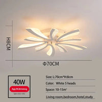 Plafonnier LED Fleur Acrylique Smart Control pour Hôtel et Café | Marco Lucetti 5 lumières blanches