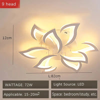 Plafonnier LED Fleur Acrylique Smart Control pour Hôtel et Café | Marco Lucetti 9 lumières 1