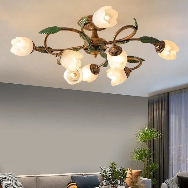 Plafonnier LED Fleur Blanche, Déco Intérieure Villa & Salon | Marco Lucetti