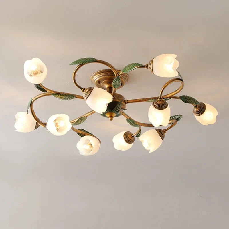 Plafonnier LED Fleur Blanche, Déco Intérieure Villa & Salon | Marco Lucetti