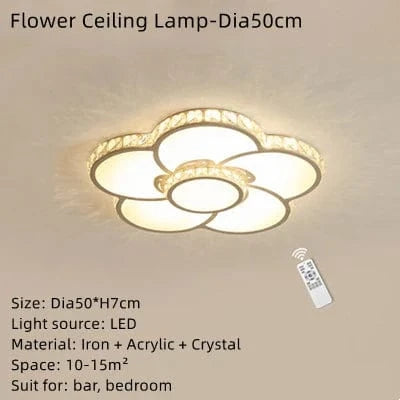 Plafonnier LED Fleur Chaude Romantique - Design Moderne et Éclairage Décoratif | Marco Lucetti Diamètre50cm / Lumière variable