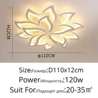 Plafonnier LED Fleur en Acrylique | Marco Lucetti Blanc 15 têtes