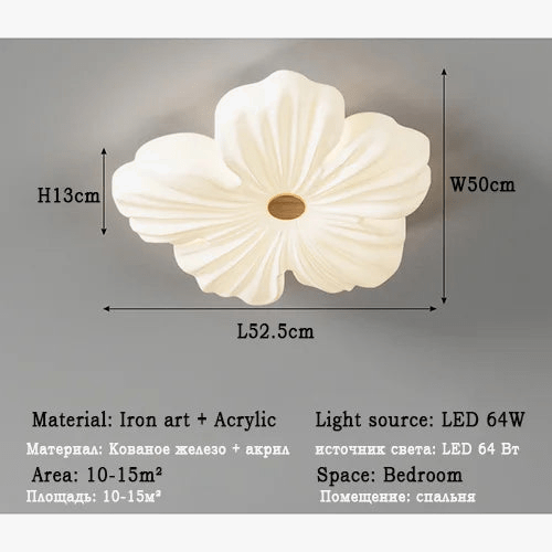 Plafonnier LED Fleur Nordique Décoratif | Marco Lucetti