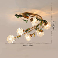 Plafonnier LED Fleurs en Verre Nordique "Viridiplantae" | Marco Lucetti Abat-jour transparent