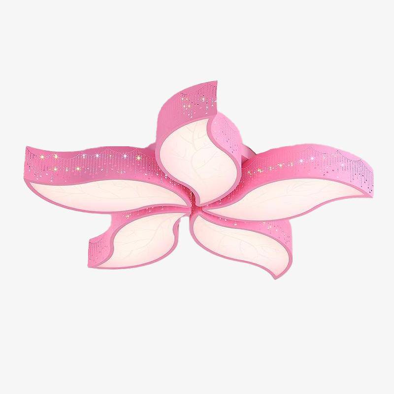 Plafonnier LED "Fleurs Enchantées" pour Enfants | Marco Lucetti Rose / 5 lampes