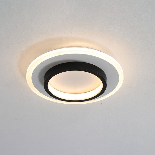 Plafonnier LED forme carrée ou ronde - Clery Style | Marco Lucetti A - Noir - 24 x 24 cm / Froide