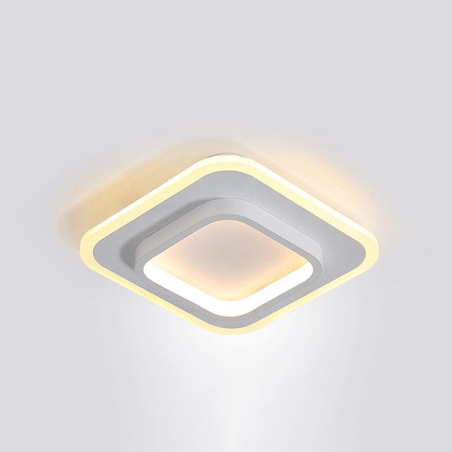 Plafonnier LED forme carrée ou ronde - Clery Style | Marco Lucetti B - Blanc - 24 x 24 cm / Chaude