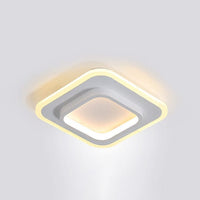 Plafonnier LED forme carrée ou ronde - Clery Style | Marco Lucetti B - Blanc - 24 x 24 cm / Chaude