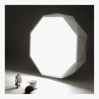 Plafonnier LED Geo, disponible en noir ou blanc. | Marco Lucetti