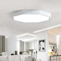 Plafonnier LED Geo, disponible en noir ou blanc. | Marco Lucetti Plafonnier blanc / Blanc chaud / 30W