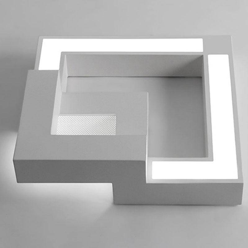Plafonnier LED GEO noir/blanc (différentes tailles) | Marco Lucetti Blanc / 61cm 40w