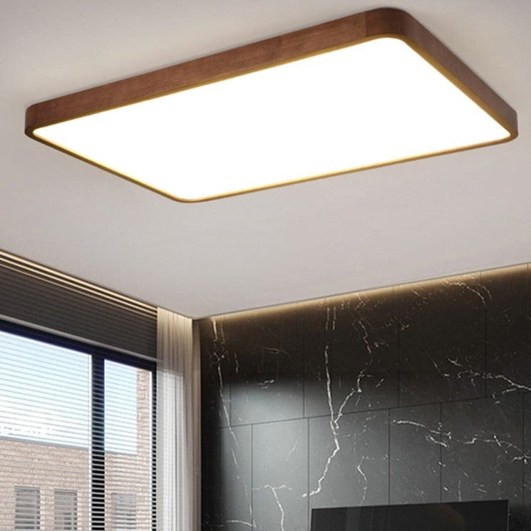 Plafonnier LED Géométrique Bois Evelyn | Marco Lucetti