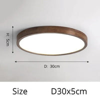 Plafonnier LED Géométrique Bois Evelyn | Marco Lucetti Rond - 30cm / Chaude