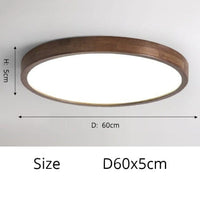 Plafonnier LED Géométrique Bois Evelyn | Marco Lucetti Rond - 60cm / Chaude